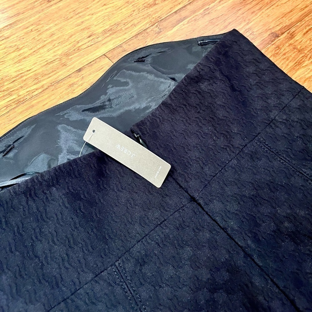 NWT! J. Crew strapless black empire waist cocktail lined zip-up dress. Size 4 - Picture 4 of 14
